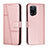 Coque Portefeuille Livre Cuir Etui Clapet Y01X pour Oppo Find X5 5G Or Rose