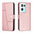 Coque Portefeuille Livre Cuir Etui Clapet Y01X pour Oppo Reno8 Pro 5G Or Rose