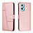 Coque Portefeuille Livre Cuir Etui Clapet Y01X pour Realme 10 5G Or Rose