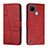 Coque Portefeuille Livre Cuir Etui Clapet Y01X pour Realme C25Y India Rouge