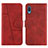 Coque Portefeuille Livre Cuir Etui Clapet Y01X pour Samsung Galaxy A02 Rouge