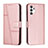 Coque Portefeuille Livre Cuir Etui Clapet Y01X pour Samsung Galaxy A13 4G Or Rose