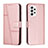 Coque Portefeuille Livre Cuir Etui Clapet Y01X pour Samsung Galaxy A23 4G Or Rose