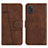 Coque Portefeuille Livre Cuir Etui Clapet Y01X pour Samsung Galaxy A31 Marron