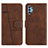 Coque Portefeuille Livre Cuir Etui Clapet Y01X pour Samsung Galaxy A32 4G Marron