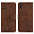 Coque Portefeuille Livre Cuir Etui Clapet Y01X pour Samsung Galaxy A50 Marron