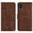 Coque Portefeuille Livre Cuir Etui Clapet Y01X pour Samsung Galaxy A51 4G Marron