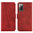 Coque Portefeuille Livre Cuir Etui Clapet Y01X pour Samsung Galaxy Note 20 5G Rouge