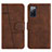 Coque Portefeuille Livre Cuir Etui Clapet Y01X pour Samsung Galaxy S20 FE (2022) 5G Marron