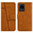 Coque Portefeuille Livre Cuir Etui Clapet Y01X pour Samsung Galaxy S20 Ultra 5G Brun Clair