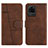 Coque Portefeuille Livre Cuir Etui Clapet Y01X pour Samsung Galaxy S20 Ultra 5G Marron