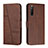 Coque Portefeuille Livre Cuir Etui Clapet Y01X pour Sony Xperia 10 IV SO-52C Marron