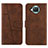 Coque Portefeuille Livre Cuir Etui Clapet Y01X pour Xiaomi Mi 10i 5G Marron