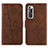 Coque Portefeuille Livre Cuir Etui Clapet Y01X pour Xiaomi Mi 10S 5G Marron