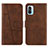 Coque Portefeuille Livre Cuir Etui Clapet Y01X pour Xiaomi Mi 11i 5G Marron