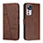 Coque Portefeuille Livre Cuir Etui Clapet Y01X pour Xiaomi Mi 12T 5G Marron