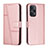 Coque Portefeuille Livre Cuir Etui Clapet Y01X pour Xiaomi Poco F5 5G Or Rose