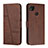 Coque Portefeuille Livre Cuir Etui Clapet Y01X pour Xiaomi Redmi 9C NFC Marron