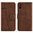 Coque Portefeuille Livre Cuir Etui Clapet Y01X pour Xiaomi Redmi 9i Marron