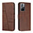 Coque Portefeuille Livre Cuir Etui Clapet Y01X pour Xiaomi Redmi Note 11 5G Marron