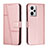 Coque Portefeuille Livre Cuir Etui Clapet Y01X pour Xiaomi Redmi Note 12 Pro 5G Or Rose