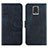 Coque Portefeuille Livre Cuir Etui Clapet Y01X pour Xiaomi Redmi Note 9 Pro Bleu