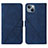 Coque Portefeuille Livre Cuir Etui Clapet Y02B pour Apple iPhone 13 Bleu