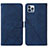 Coque Portefeuille Livre Cuir Etui Clapet Y02B pour Apple iPhone 13 Pro Bleu