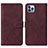 Coque Portefeuille Livre Cuir Etui Clapet Y02B pour Apple iPhone 13 Pro Max Vin Rouge