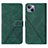 Coque Portefeuille Livre Cuir Etui Clapet Y02B pour Apple iPhone 13 Vert