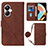 Coque Portefeuille Livre Cuir Etui Clapet Y02B pour Realme 10 Pro+ Plus 5G Marron