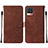 Coque Portefeuille Livre Cuir Etui Clapet Y02B pour Realme 8 4G Marron