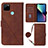 Coque Portefeuille Livre Cuir Etui Clapet Y02B pour Realme C21Y Marron