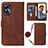 Coque Portefeuille Livre Cuir Etui Clapet Y02B pour Realme C55 Marron