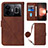 Coque Portefeuille Livre Cuir Etui Clapet Y02B pour Realme GT3 5G Marron