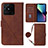 Coque Portefeuille Livre Cuir Etui Clapet Y02B pour Realme Narzo 50A Marron