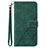 Coque Portefeuille Livre Cuir Etui Clapet Y02B pour Samsung Galaxy M33 5G Vert