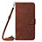 Coque Portefeuille Livre Cuir Etui Clapet Y02B pour Samsung Galaxy S23 Ultra 5G Marron