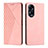 Coque Portefeuille Livre Cuir Etui Clapet Y02X pour Huawei Honor X5 Plus Or Rose