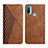 Coque Portefeuille Livre Cuir Etui Clapet Y02X pour Motorola Moto E20 Marron