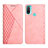 Coque Portefeuille Livre Cuir Etui Clapet Y02X pour Motorola Moto E20 Or Rose