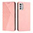 Coque Portefeuille Livre Cuir Etui Clapet Y02X pour Motorola Moto E32s Or Rose