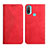 Coque Portefeuille Livre Cuir Etui Clapet Y02X pour Motorola Moto E40 Rouge