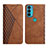 Coque Portefeuille Livre Cuir Etui Clapet Y02X pour Motorola Moto Edge 20 5G Marron