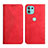 Coque Portefeuille Livre Cuir Etui Clapet Y02X pour Motorola Moto Edge 20 Lite 5G Rouge