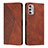 Coque Portefeuille Livre Cuir Etui Clapet Y02X pour Motorola Moto G Stylus (2022) 4G Marron