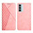 Coque Portefeuille Livre Cuir Etui Clapet Y02X pour Motorola Moto G200 5G Or Rose