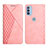 Coque Portefeuille Livre Cuir Etui Clapet Y02X pour Motorola Moto G31 Or Rose