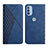 Coque Portefeuille Livre Cuir Etui Clapet Y02X pour Motorola Moto G41 Bleu