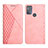 Coque Portefeuille Livre Cuir Etui Clapet Y02X pour Motorola Moto G50 Or Rose